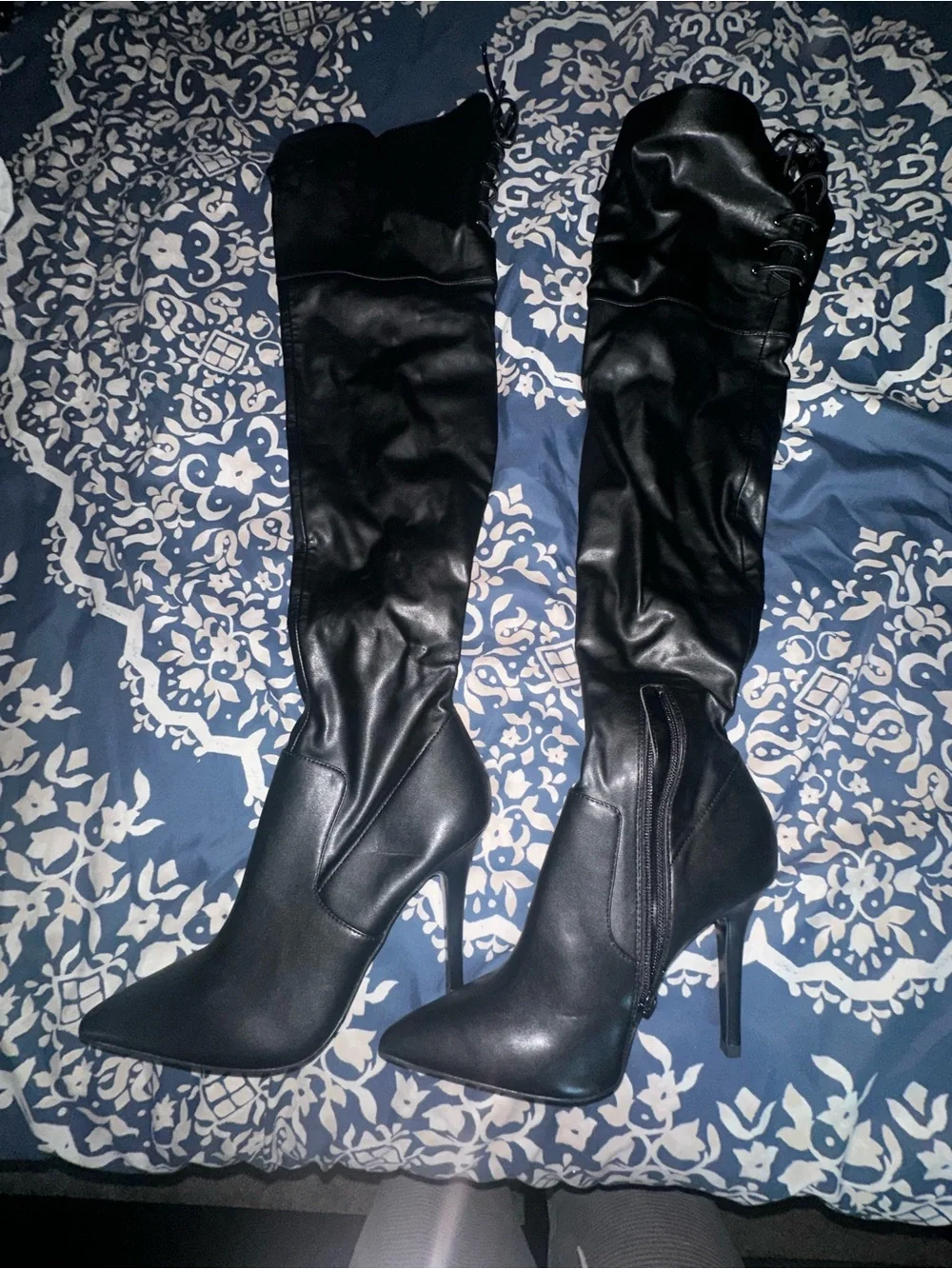 Aldo Black Over-the-Knee Stiletto Boots